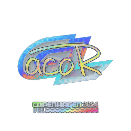 Наклейка | acoR (голографическая) | Копенгаген-2024