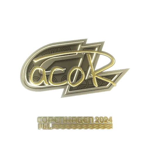 Наклейка | acoR (золотая) | Копенгаген-2024