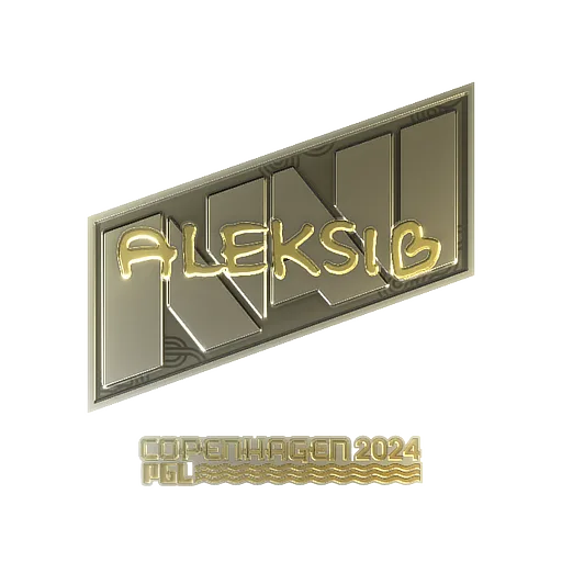 Наклейка | Aleksib (золотая) | Копенгаген-2024