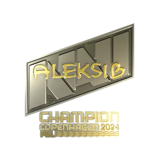 Наклейка | Aleksib (золотая, чемпион) | Копенгаген-2024