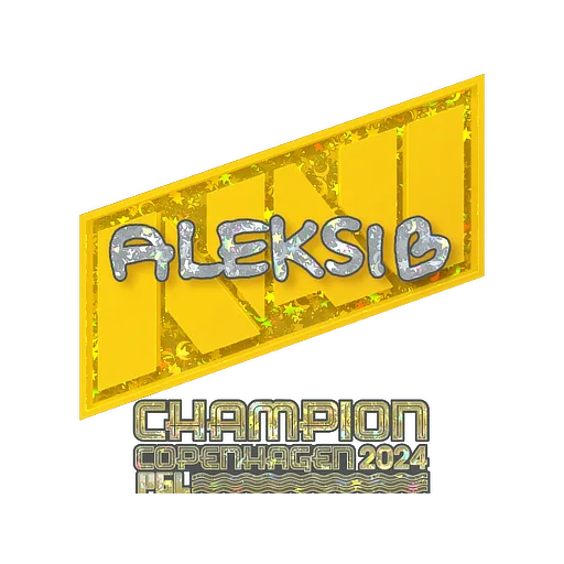 Наклейка | Aleksib (с блёстками, чемпион) | Копенгаген-2024