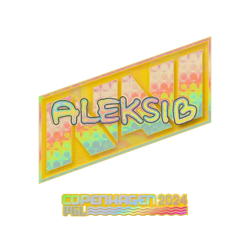 Наклейка | Aleksib (голографическая) | Копенгаген-2024