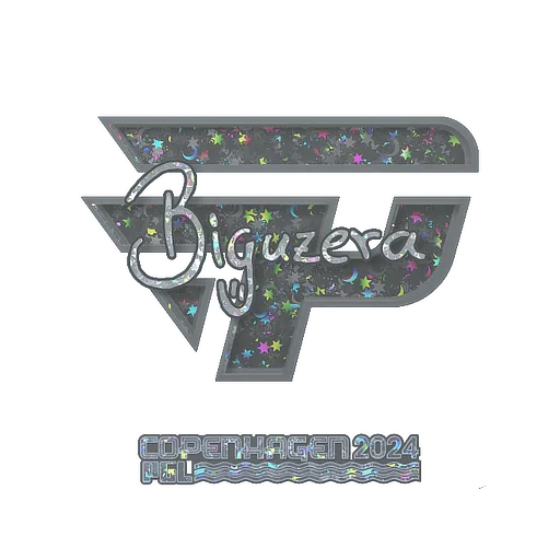 Наклейка | biguzera (с блёстками) | Копенгаген-2024