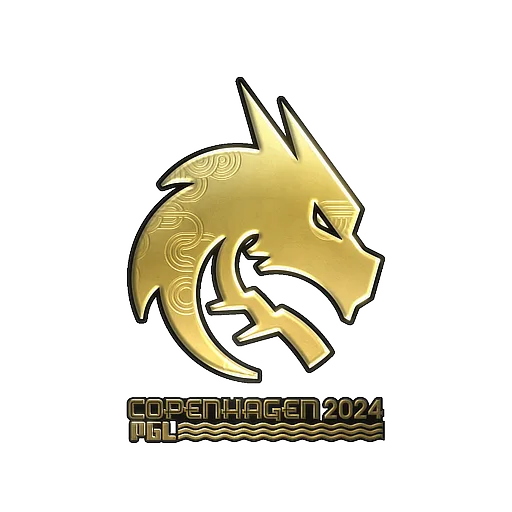 Наклейка | Team Spirit (золотая) | Копенгаген-2024