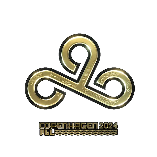 Наклейка | Cloud9 (золотая) | Копенгаген-2024