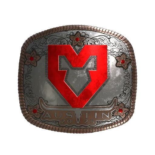 Наклейка | MOUZ (металлическая) | Остин-2025