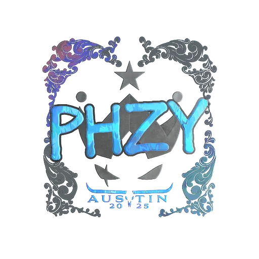 Наклейка | phzy (голографическая) | Остин-2025