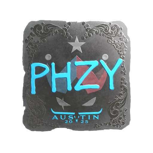 Наклейка | phzy (металлическая) | Остин-2025