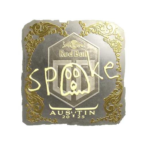 Наклейка | spooke (золотая) | Остин-2025