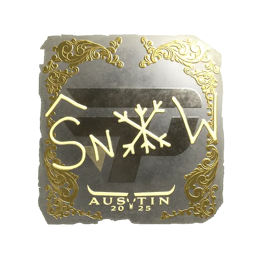 Sticker | snow (Gold) | Austin 2025
