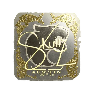Sticker | skullz (Gold) | Austin 2025