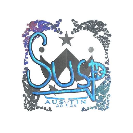 Наклейка | susp (голографическая) | Остин-2025