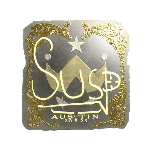 Sticker | susp (Gold) | Austin 2025