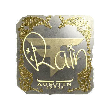 Sticker | rain (Gold) | Austin 2025