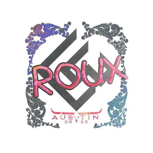 Наклейка | ROUX (голографическая) | Остин-2025