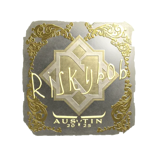 Sticker | riskyb0b (Gold) | Austin 2025