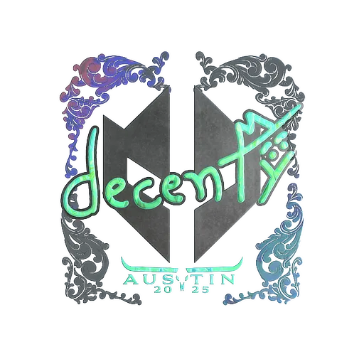 Наклейка | decenty (голографическая) | Остин-2025