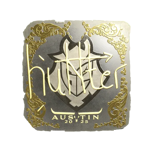 Наклейка | huNter- (золотая) | Остин-2025