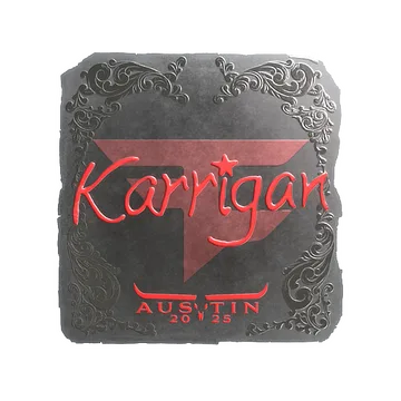 Наклейка | karrigan (металлическая) | Остин-2025