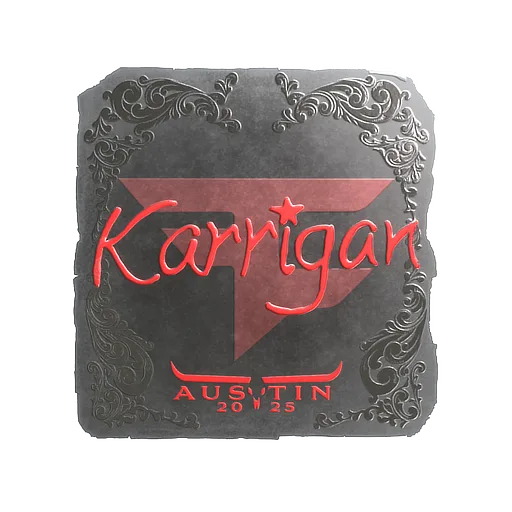 Наклейка | karrigan (металлическая) | Остин-2025