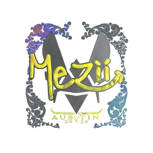 Наклейка | mezii (голографическая) | Остин-2025