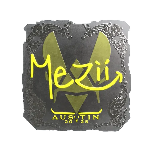 Наклейка | mezii (металлическая) | Остин-2025