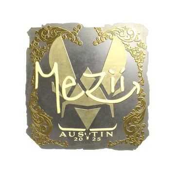 Sticker | mezii (Gold) | Austin 2025