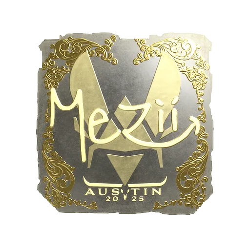 Sticker | mezii (Gold) | Austin 2025