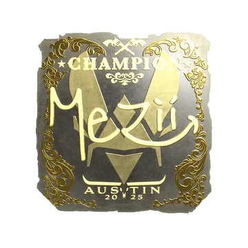 Sticker | mezii (Gold, Champion) | Austin 2025