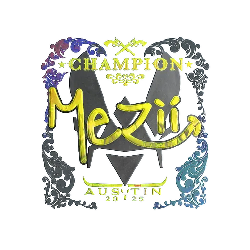 Наклейка | mezii (голографическая, чемпион) | Остин-2025