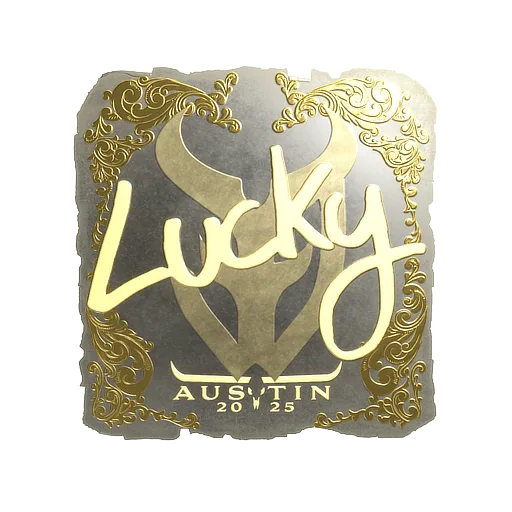 Наклейка | Lucky (золотая) | Остин-2025