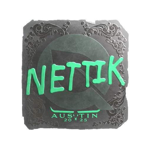 Наклейка | nettik (металлическая) | Остин-2025