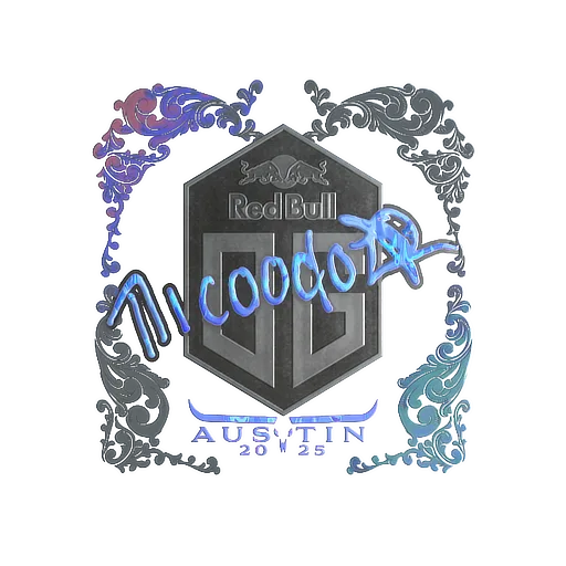 Наклейка | nicoodoz (голографическая) | Остин-2025