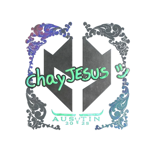 Наклейка | chayJESUS (голографическая) | Остин-2025
