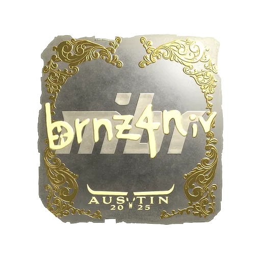Sticker | brnz4n (Gold) | Austin 2025