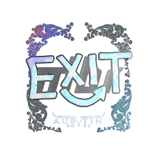 Наклейка | exit (голографическая) | Остин-2025