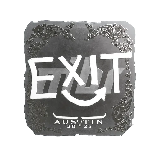 Наклейка | exit (металлическая) | Остин-2025