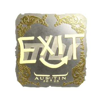 Sticker | exit (Gold) | Austin 2025