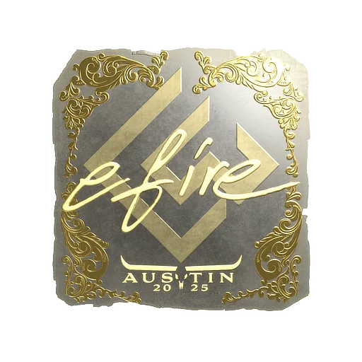 Sticker | efire (Gold) | Austin 2025