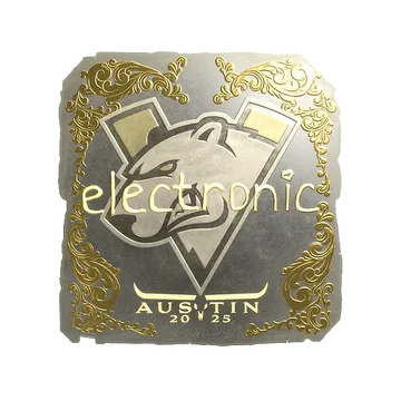 Наклейка | electronic (золотая) | Остин-2025