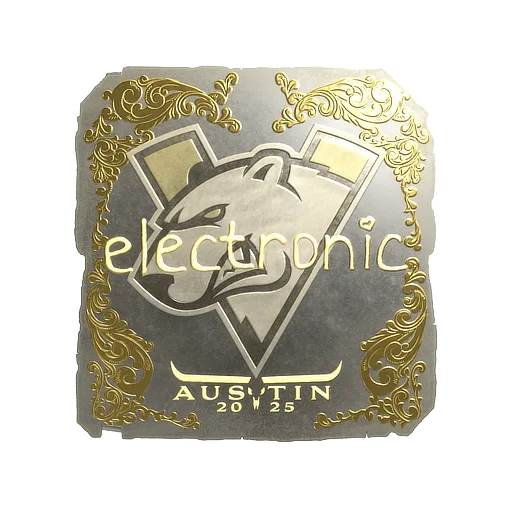 Sticker | electronic (Gold) | Austin 2025