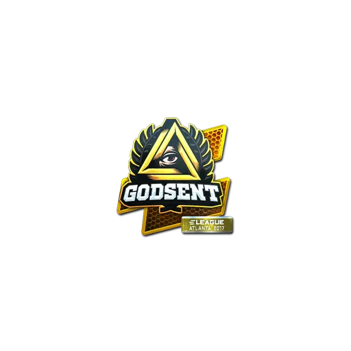 Наклейка | GODSENT (металлическая) | Атланта-2017