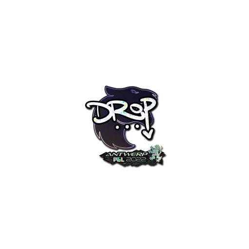 Наклейка | drop (с блёстками) | Антверпен-2022