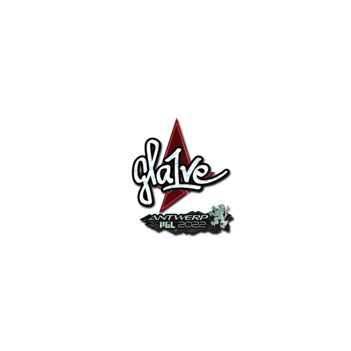 Наклейка | gla1ve (с блёстками) | Антверпен-2022