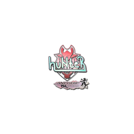 Наклейка | huNter (голографическая) | Антверпен-2022