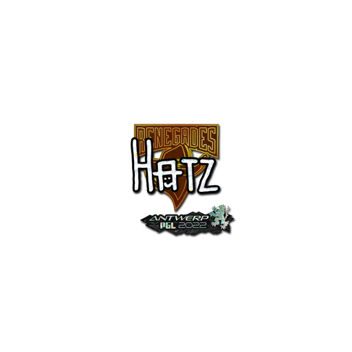 Наклейка | hatz (с блёстками) | Антверпен-2022
