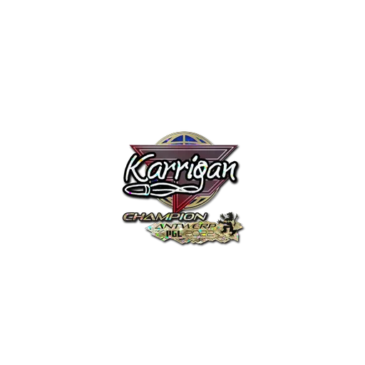 Наклейка | karrigan (с блёстками, чемпион) | Антверпен-2022