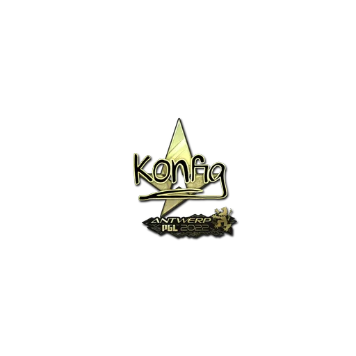 Sticker | k0nfig (Gold) | Antwerp 2022
