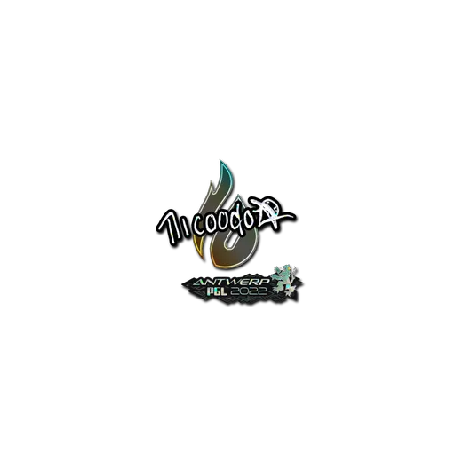 Наклейка | nicoodoz (с блёстками) | Антверпен-2022