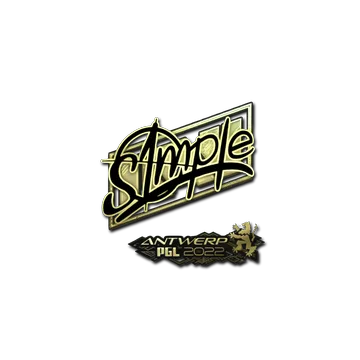 Sticker | s1mple (Gold) | Antwerp 2022